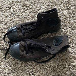 Faded black converse - size 8